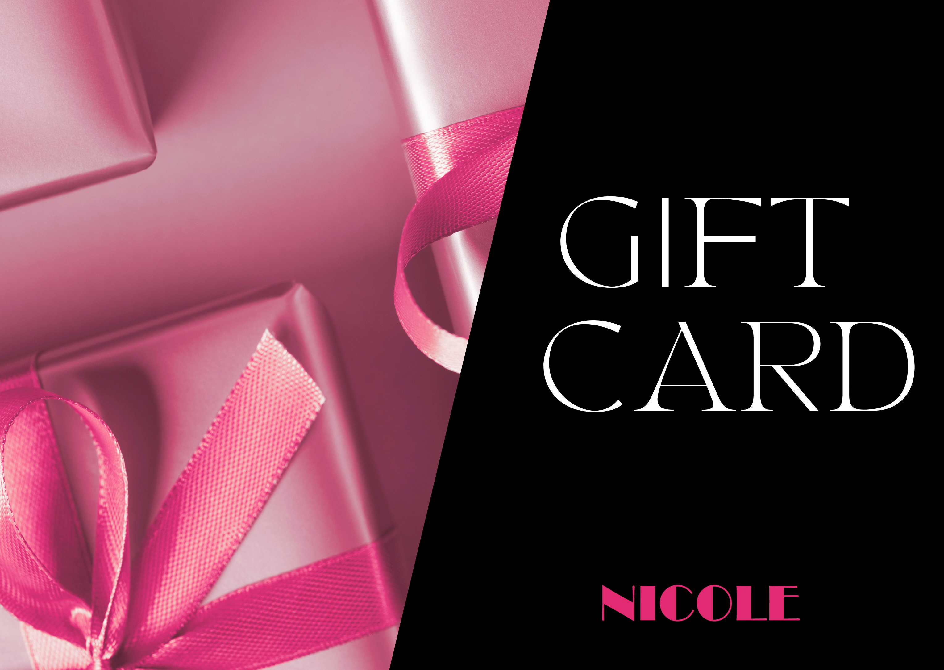 Gift Card Nicole Rimini: buono regalo per scarpe da ballo artigianali, disponibile in 6 palette grafiche