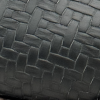 Pelle intrecciata nera 1-220UI0 per scarpe personalizzate Nicole. Lavorazione intrecciata artigianale texture tridimensionale made in Italy.
