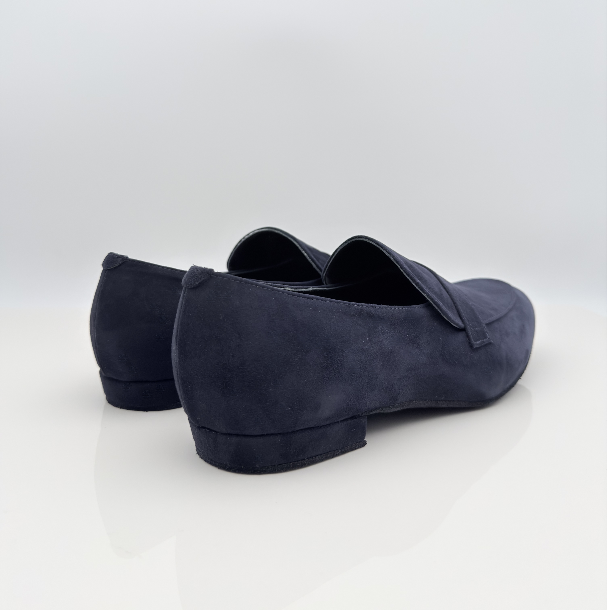 Ale art. 314 Nicole Rimini mocassino camoscio blu notte vera pelle morbida traspirante slip-on punta chiusa tacco basso 1,5HU comfort uomo artigianale italiano
