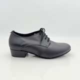 Alvin art. 403 Pelle Nera Lacci 2CAL Tacco Standard 2,5HSU Bambino Memory Gel Suola Bufala
