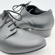 Suola in bufala Alvin art. 403 Nicole Rimini, morbida e scamosciata per pavimenti al chiuso, scarpe da ballo folk liscio romagnolo caraibici bambino pelle nera, collezione Kids-Child Nicole Rimini made in Italy
