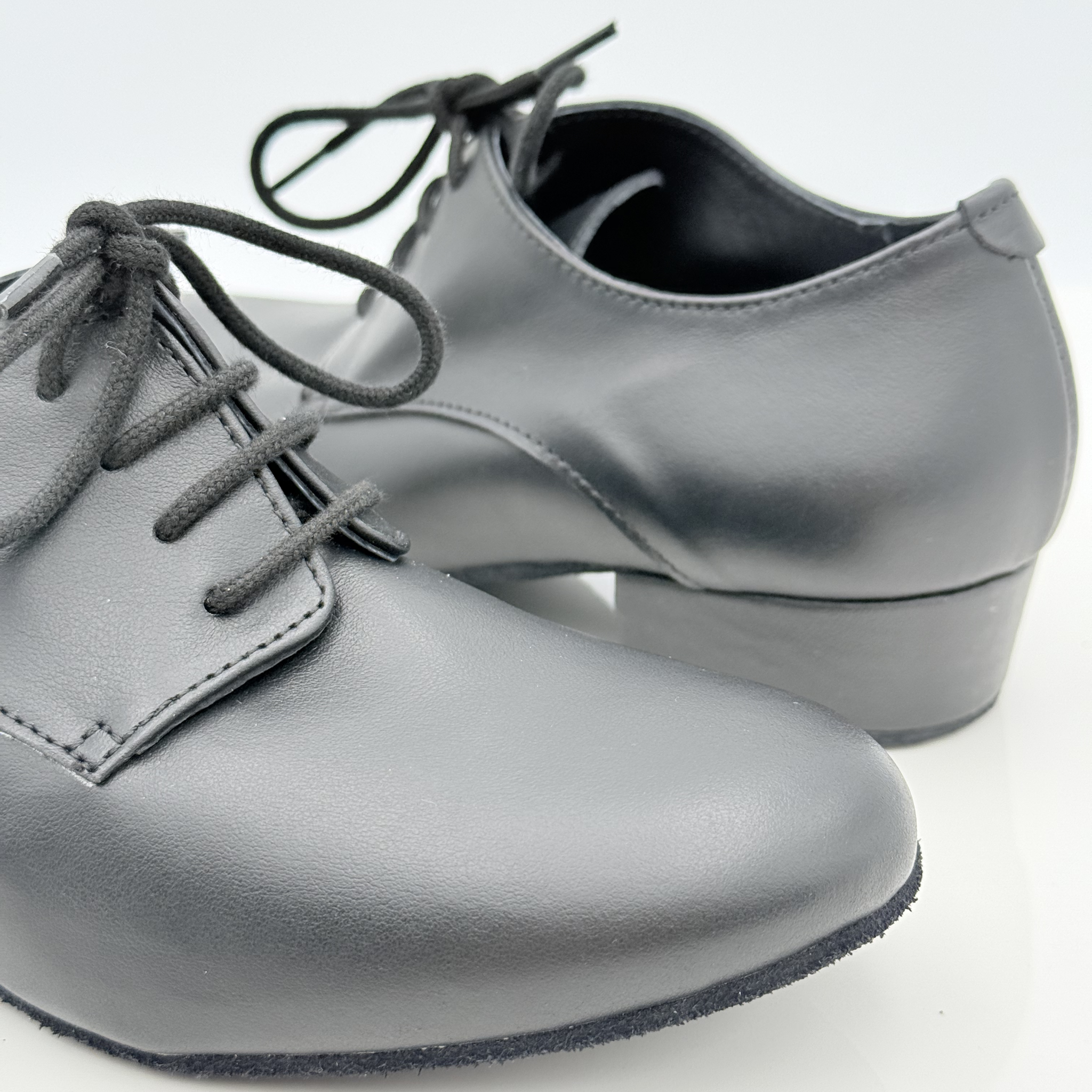 Suola in bufala Alvin art. 403 Nicole Rimini, morbida e scamosciata per pavimenti al chiuso, scarpe da ballo folk liscio romagnolo caraibici bambino pelle nera, collezione Kids-Child Nicole Rimini made in Italy
