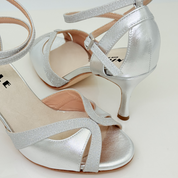 Soletta memory gel antishock antibatterico Blanca art. 176 Nicole Rimini fodera interna vera pelle sottopiede antiscivolo comfort sessioni lunghe scarpa tango milonga pelle laminata argento made in Italy

