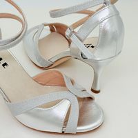 Soletta memory gel antishock antibatterico Blanca art. 176 Nicole Rimini fodera interna vera pelle sottopiede antiscivolo comfort sessioni lunghe scarpa tango milonga pelle laminata argento made in Italy

