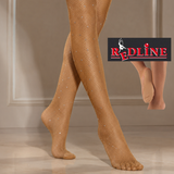 Calza a Rete Fishnet Professionale con Strass Aurora Boreale e Cristallo Suntan – Red Line | Nicole Rimini | Accessori Scarpe da Ballo Made in Italy