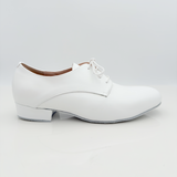 Carlos art. 303 Pelle Bianca Modello Standard da Ballo Senza Cuciture Tacco 2,5HSU | Nicole Rimini | Scarpe Caraibici Uomo