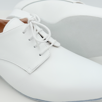 Interno Carlos art. 303 Nicole Rimini soletta memory gel antishock antibatterico 4mm fodera vera pelle traspirante antiodore comfort sessioni prolungate scarpe ballo uomo pelle bianca
