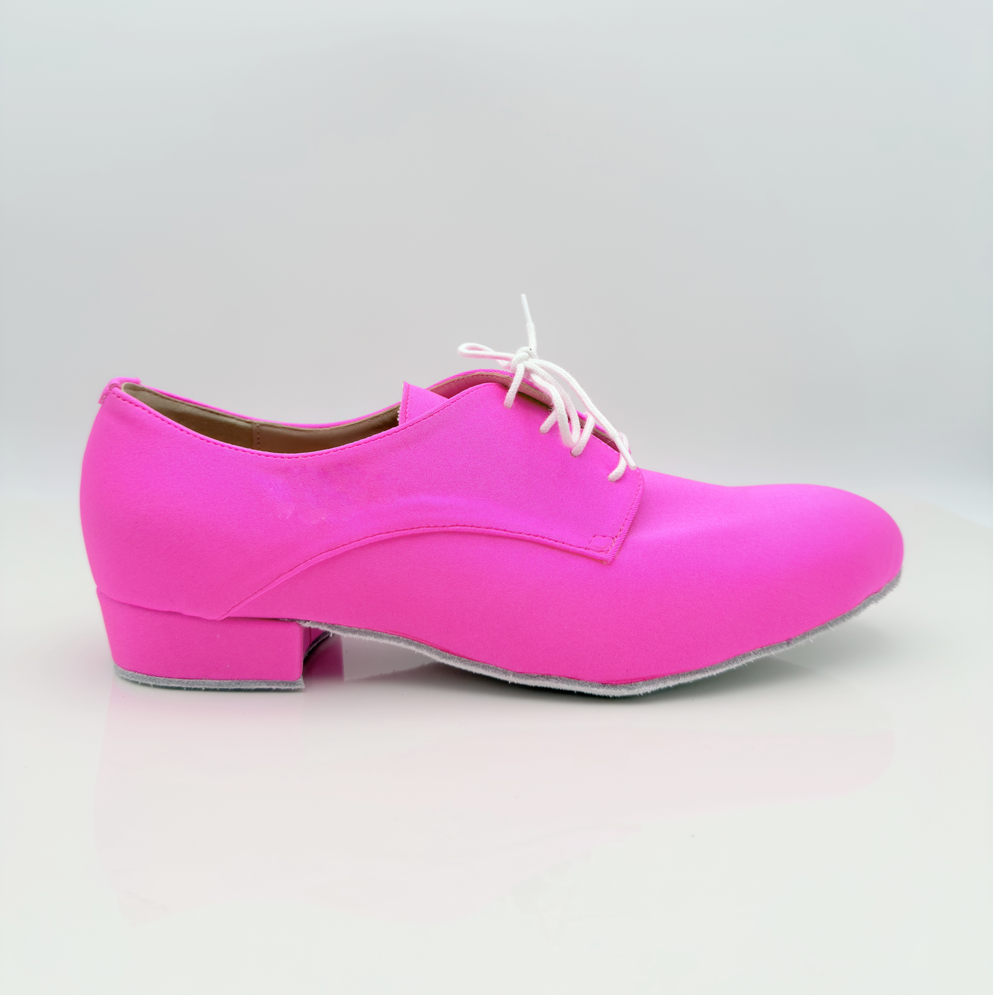 Carlos art. 303 scarpa uomo tessuto lycra fucsia lacci cotone 2CAL punta chiusa F5P2 tacco 2,5HU suola bufala artigianale made in Italy Nicole Rimini Armoniosa Atelier Creativo edizione limitata
