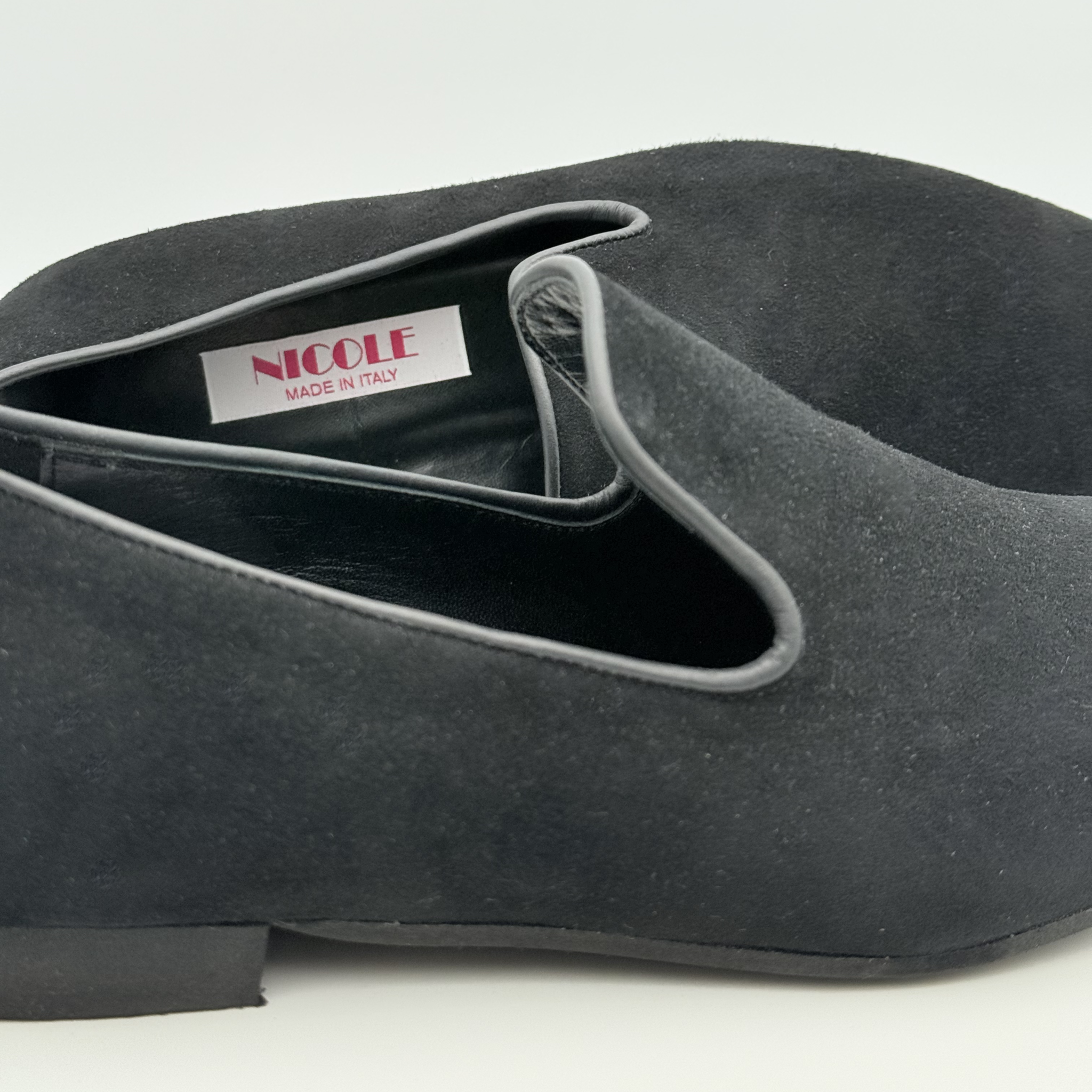 Interno Diego art. 305 Nicole Rimini soletta memory gel antishock antibatterico 4mm fodera vera pelle traspirante antiodore comfort sessioni prolungate scarpe ballo uomo camoscio nero
