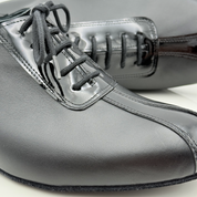 Suola in bufala George art. 315 scarpa da ballo uomo morbida scamosciata aderenza pavimenti interni liscio folk romagnolo tacco 2,5HSU punta chiusa F5P2 made in Italy Nicole Rimini
