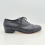 Steven art. 306C in Pelle Nera Tacco 2,5HSU Mod. 2CAL | Scarpe Tango Uomo Nicole Rimini