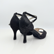 Vanessa art. 111T1 Nicole Rimini scarpa donna camoscio stardust fascia farfalla cinturino incrociato caviglia punta aperta semi-arrotondata tacco rocchetto 8 cm plateau 1cm suola bufala memory gel artigianale italiana
