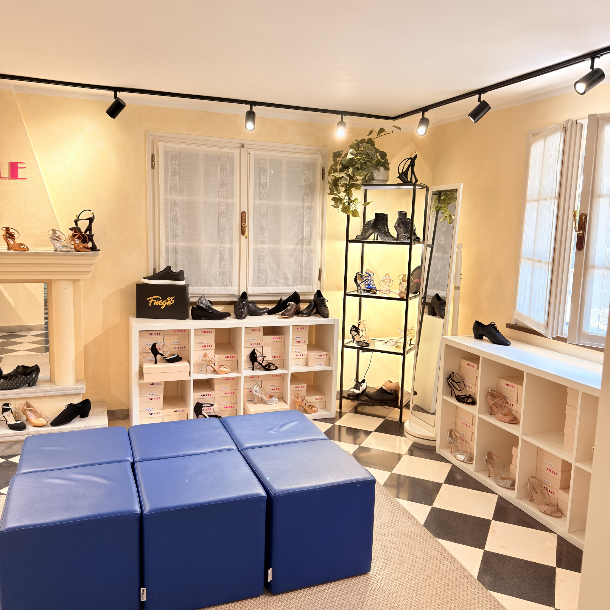 Negozio di scarpe da ballo a Bellaria Igea Marina in provincia di Rimini, con vasta scelta di modelli per tango, salsa, bachata, liscio, latino americano, swing e cerimonia. Produzione artigianale Made in Italy con possibilità di personalizzazione su misura.